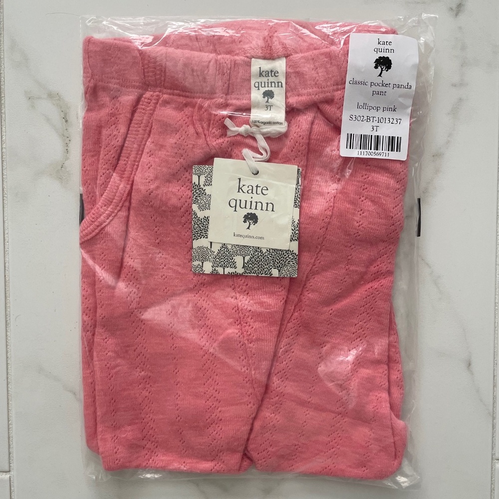 kate quinn classic pocket panda pant - pink - 3T - NWT